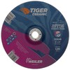 Weiler 9" x 1/4" TIGER CERAMIC Type 27 Grinding Wheel CER24R 7/8 A.H. 58333